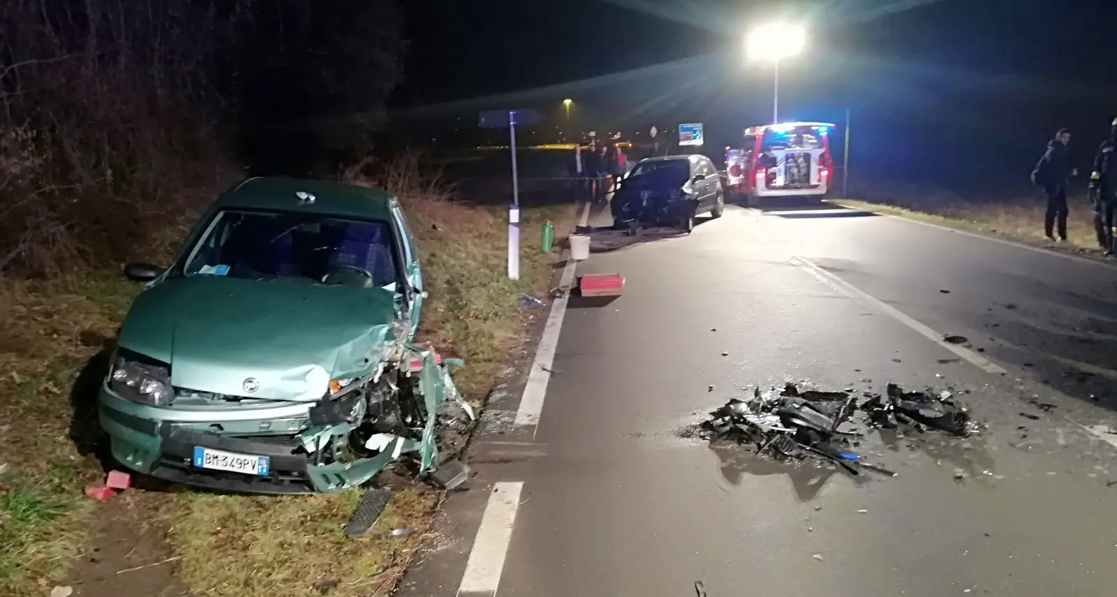 Scontro frontale a Lasino Tre persone coinvolte