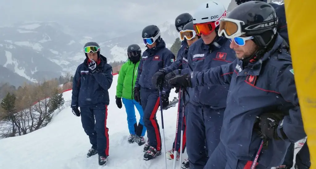 Formazione per i carabinieri sciatori