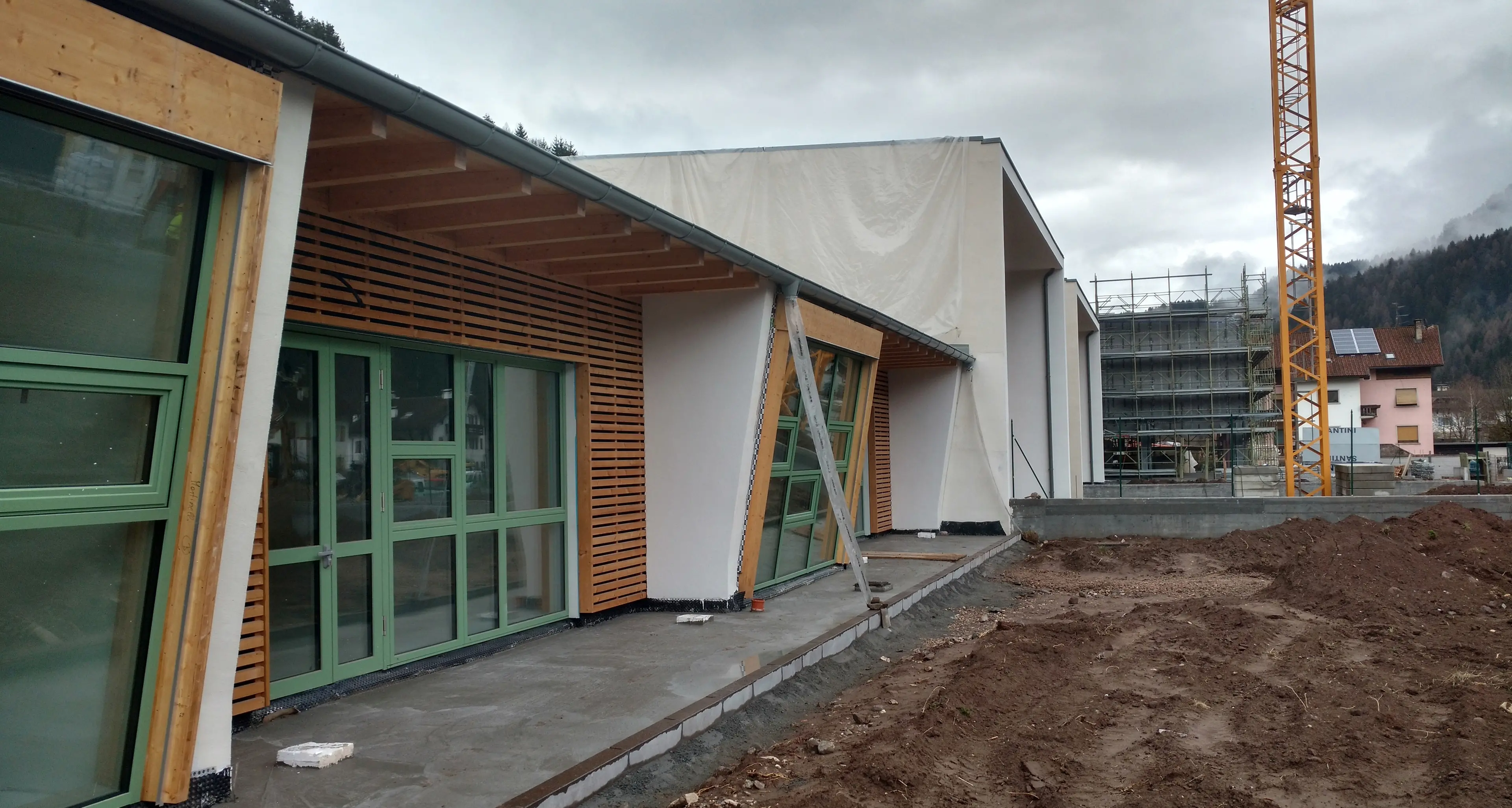 Arriva la scuola di legno Quasi terminato il cantiere