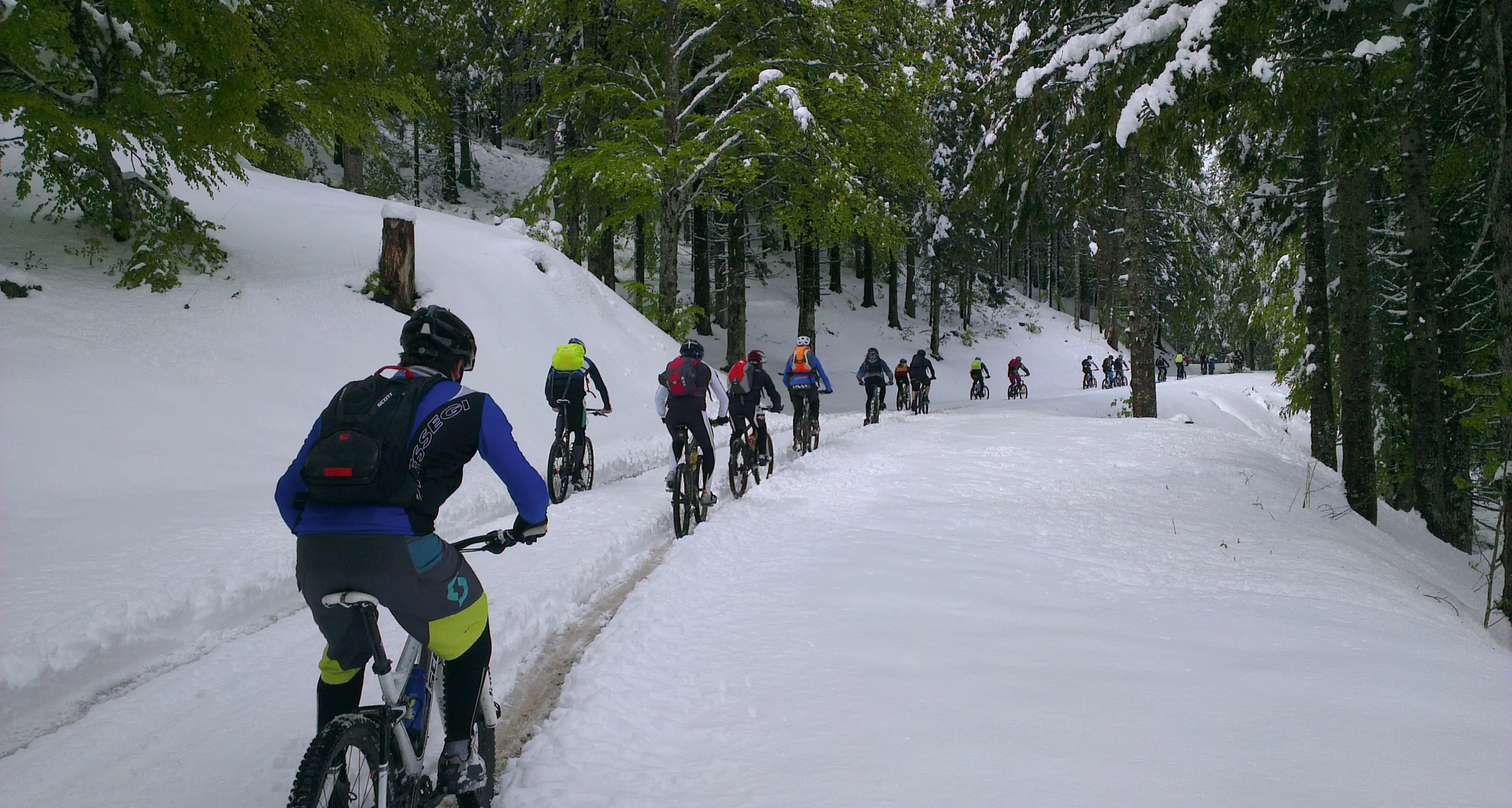 Tremalzo, fenomeno fat bike per due giornate nella neve