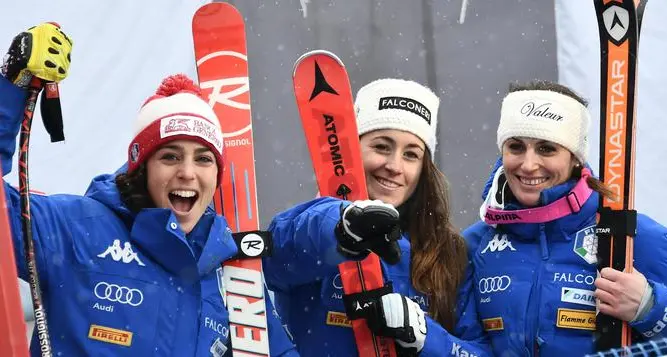 Goggia, Brignone, Fanchini: podio azzurro in discesa a Bad