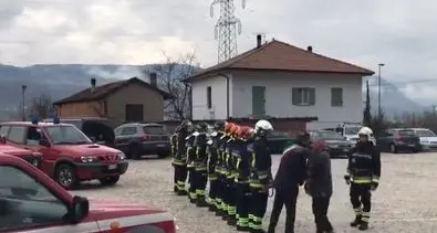 Festa grande per Mauro Merlo: il saluto dei suoi vigili del fuoco