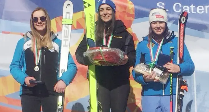 Sci alpino, per la fassana Monica Zanoner argento tricolore nel superG juniores
