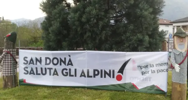 San Donà: rubato lo striscione dell'Adunata degli Alpini