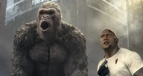 La Furia Animale di Rampage al top degli incassi al cinema