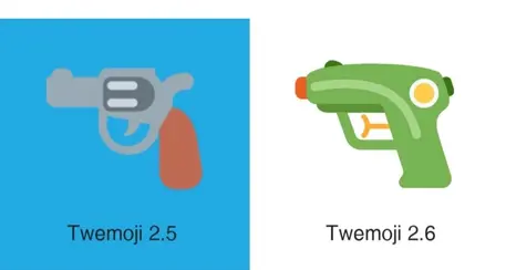 Twitter cambia emoji dell'arma in una pistola ad acqua