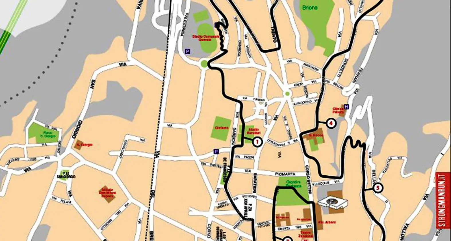 Strongmanrun: percorso tutto cittadino