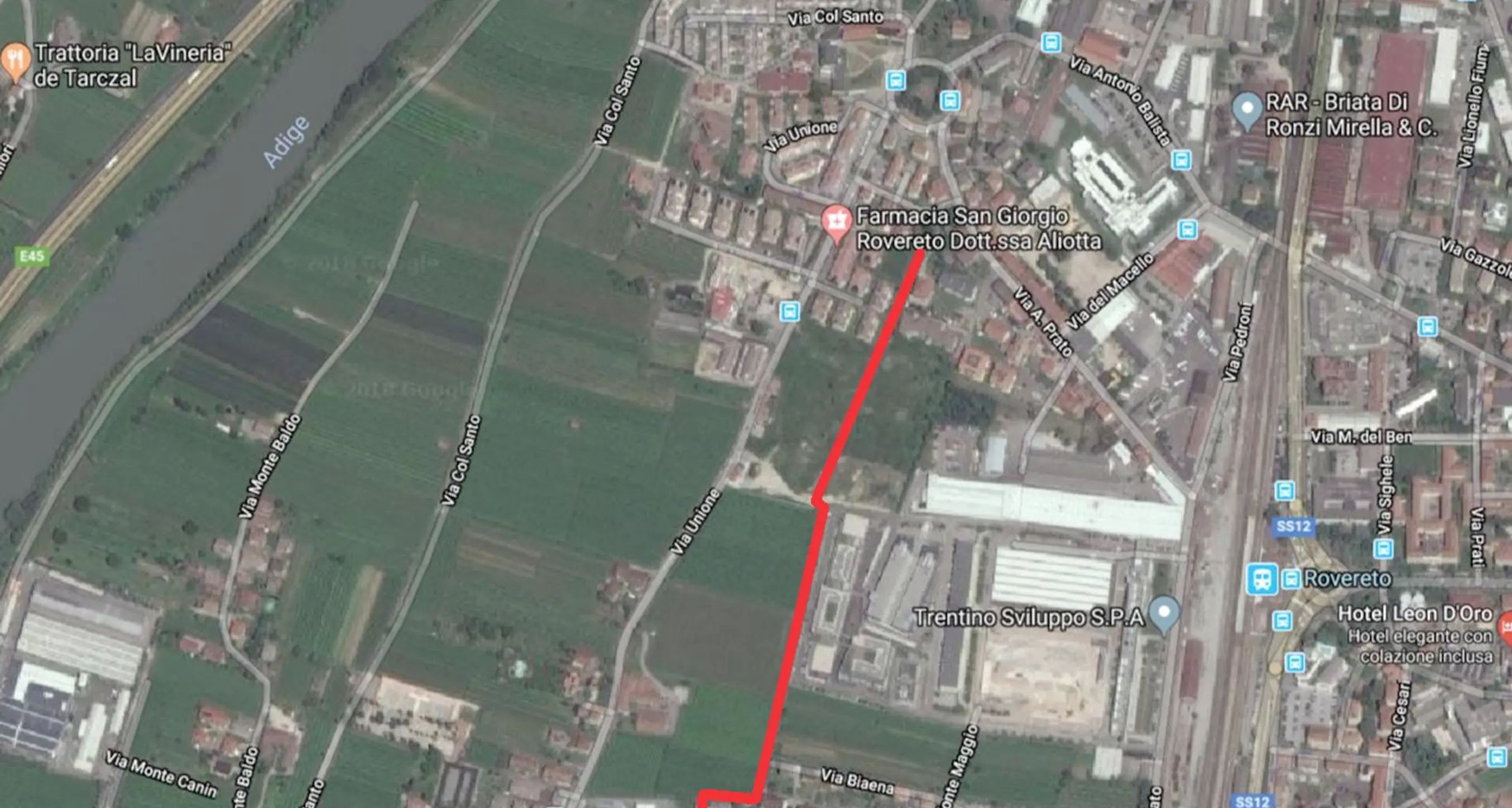 Rovereto: la nuova ciclabile della Meccatronica tra Sacco e S.Giorgio