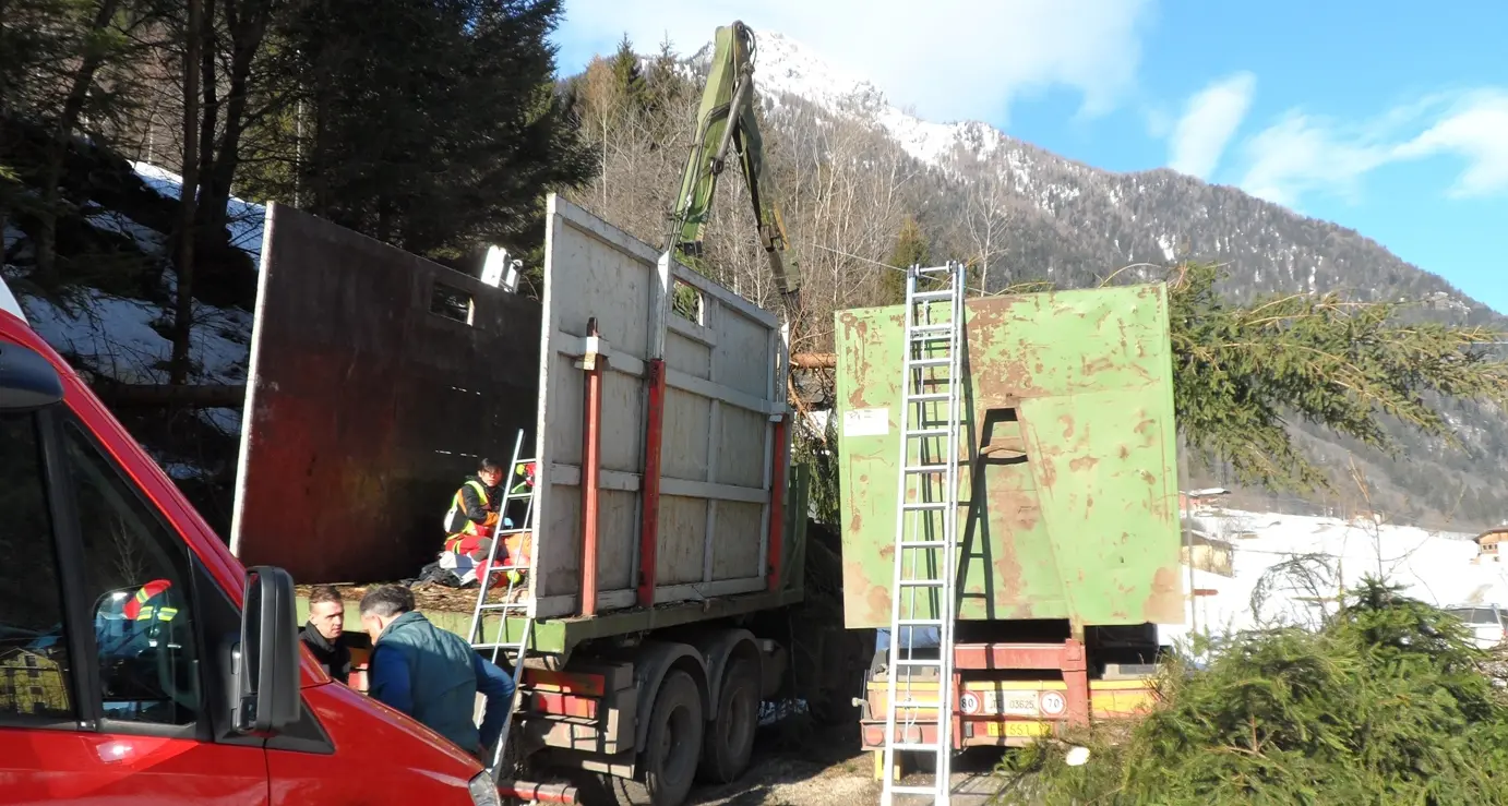 Operaio travolto da tronco Elisoccorso a Rabbi: grave
