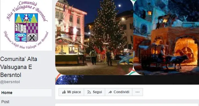 Anche la Comunità Alta Valsugana su Facebook