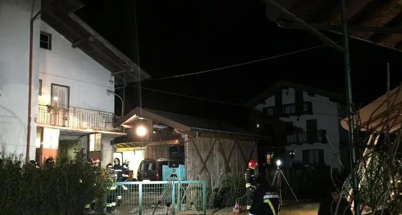 Scoppia una bombola del gas Incendio nella notte a Levico