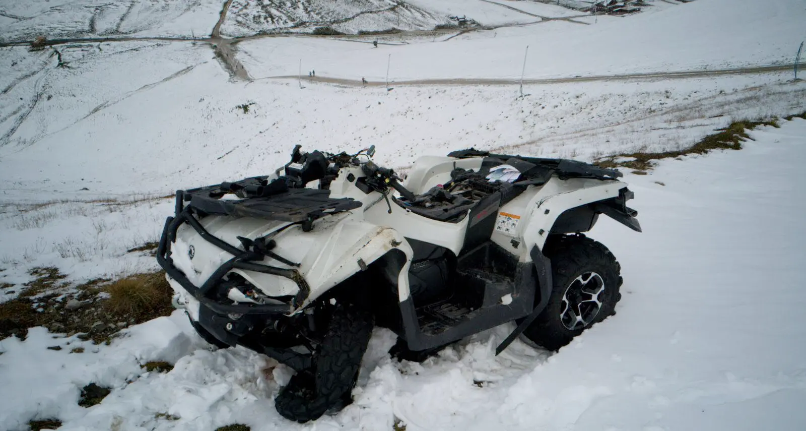 Si ribalta con il quad Soccorso sul Col Rodella
