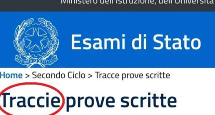 Maturità: Le «traccie» con una «i» di troppo sul sito del Miur