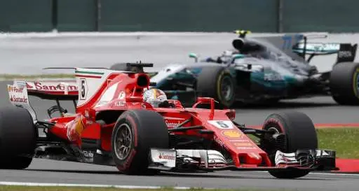 Silverstone, vince Hamilton Male Sebastian Vettel: 7°