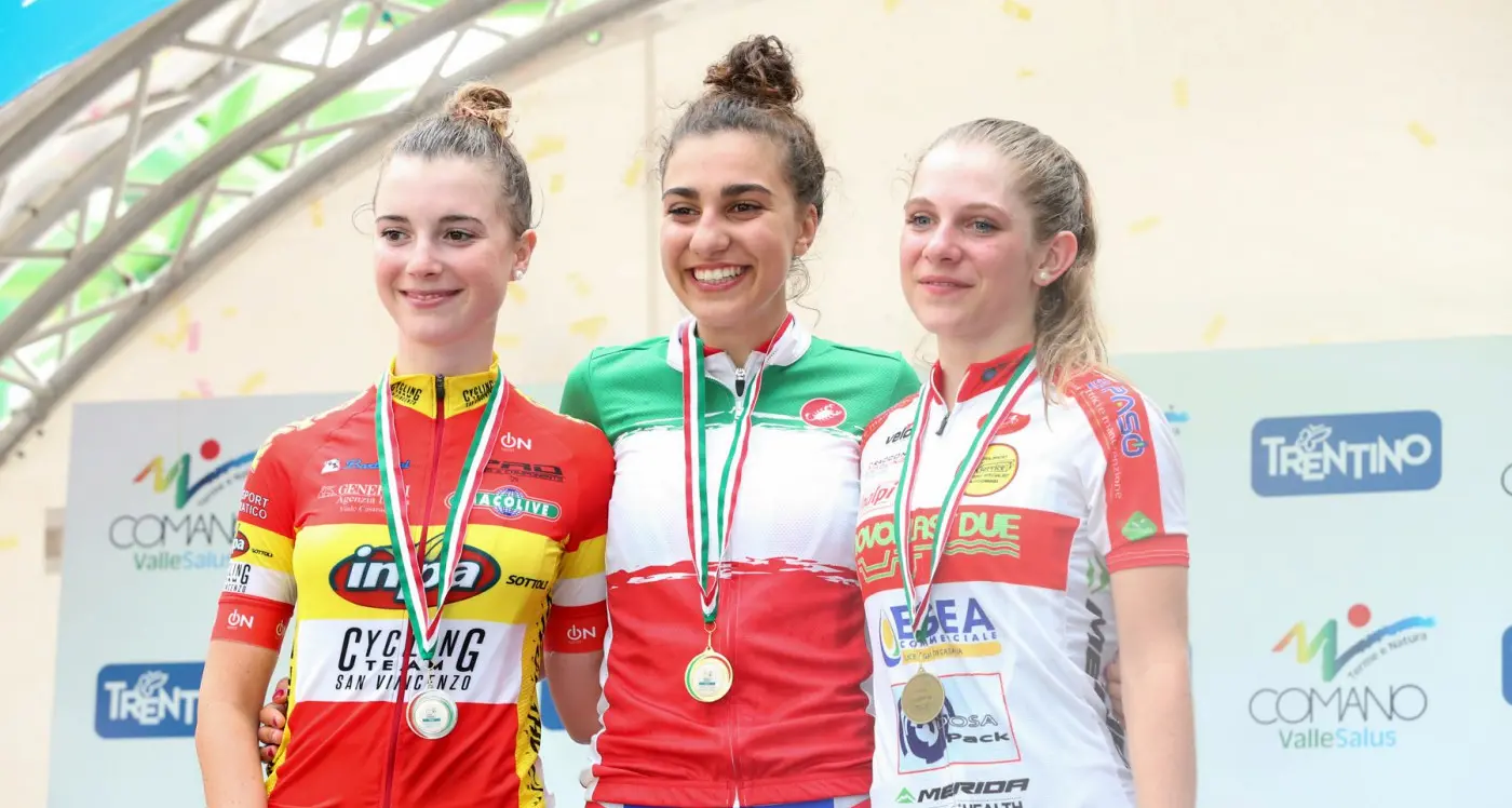 Camilla Alessio trionfa a Comano Terme È tricolore allieve di ciclismo - Video