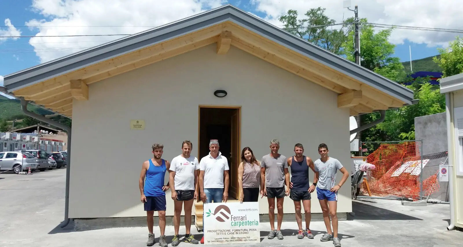 Casetta in legno donata da Pinzolo al comune terremonato di Norcia
