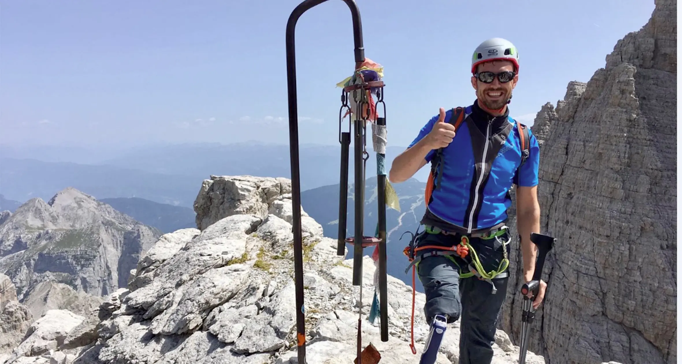 Impresa di Gianluigi Rosa Sul Basso con una gamba sola