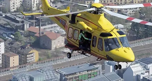 L'elicottero del 118 sempre in volo anche in caso di maltempo o nebbia