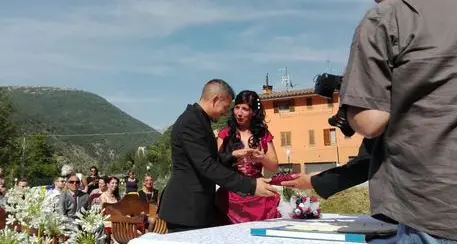 Primo matrimonio a Visso dopo il sisma