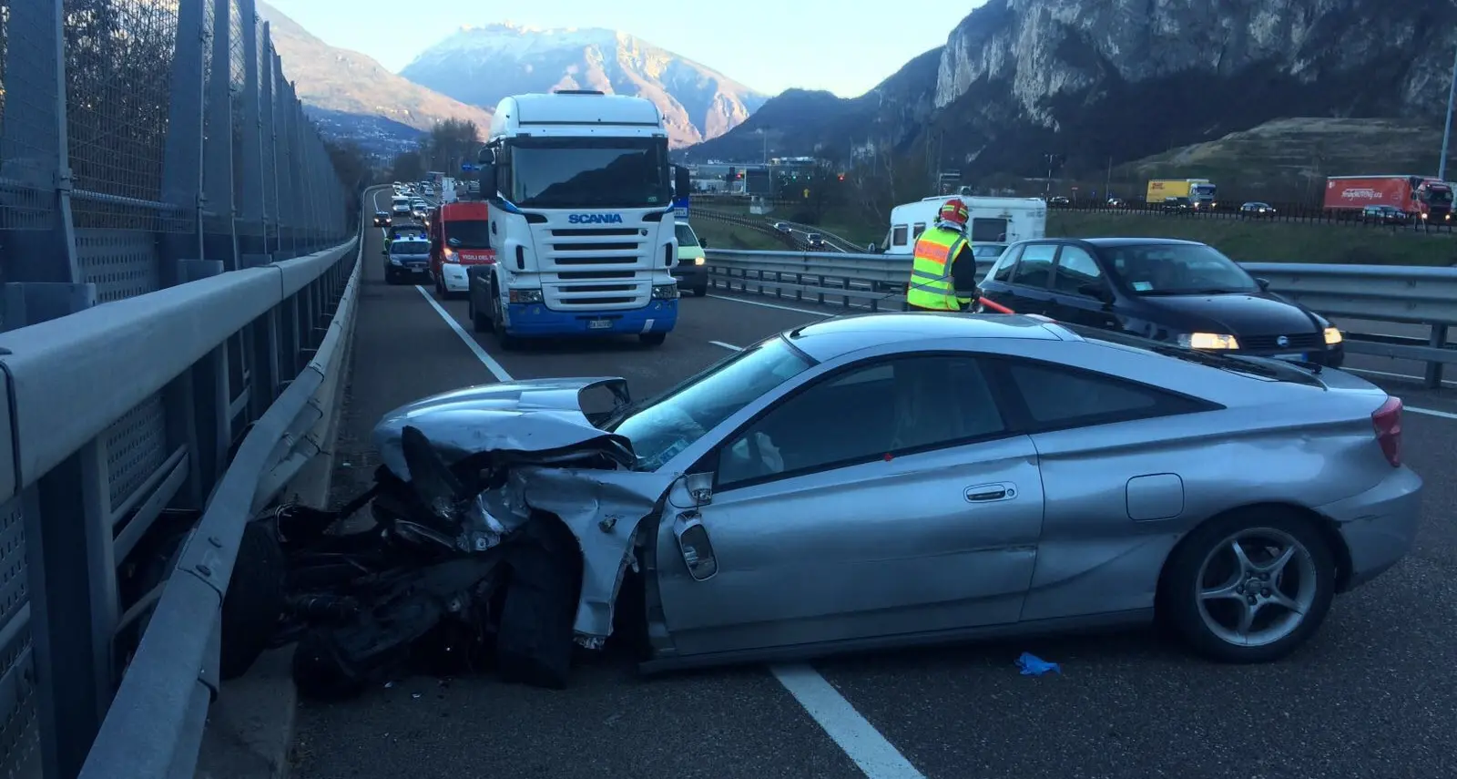 Incidente in tangenziale all'Interporto: traffico bloccato in direzione di Lavis