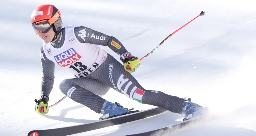 Le azzurre dello sci in allenamento in Val di Fassa