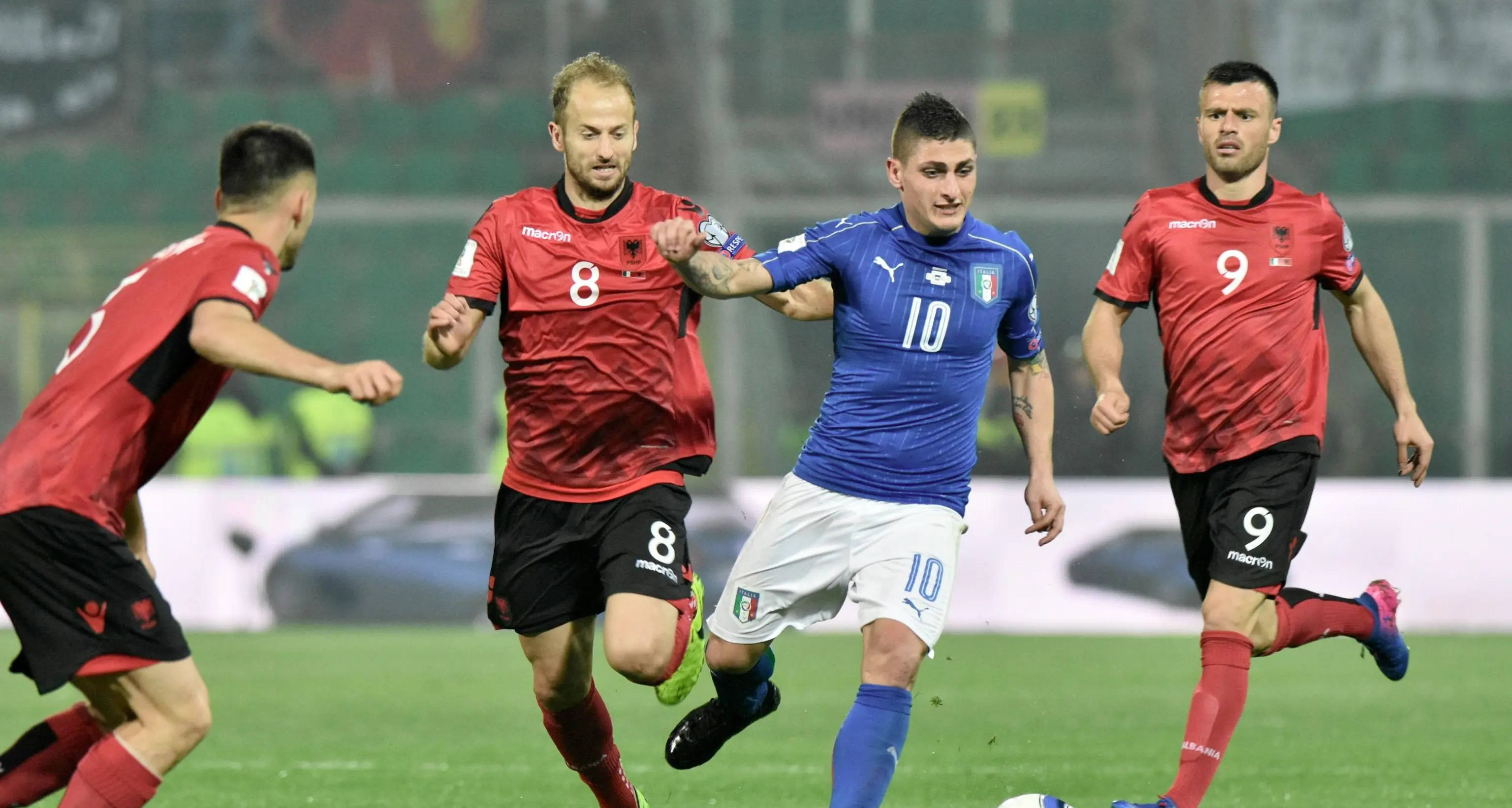 De Rossi e Immobile gol L'Italia batte l'Albania 2-0