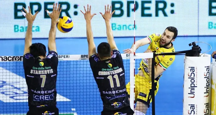 Modena piega la Lube Civitanova La serie di semifinale è sull'1-1