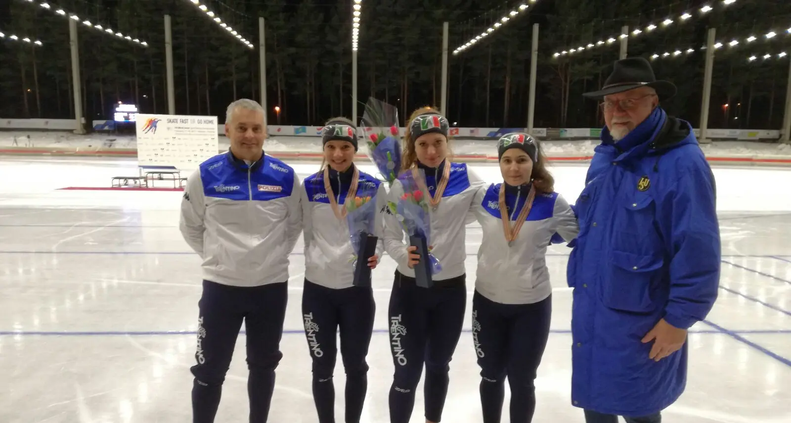 Pattinaggio, staffetta tutta trentina d'argento ai Mondiali juniores