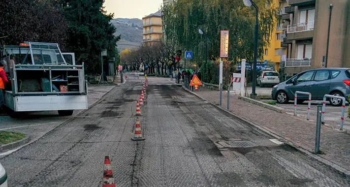Lavis, lavori in corso in via Rosmini e a Pressano in via Marconi