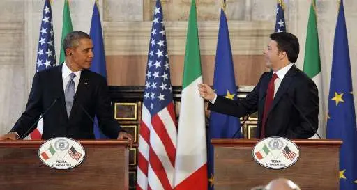 Renzi stasera a cena da Obama e domani con lo staff di Hillary Clinton
