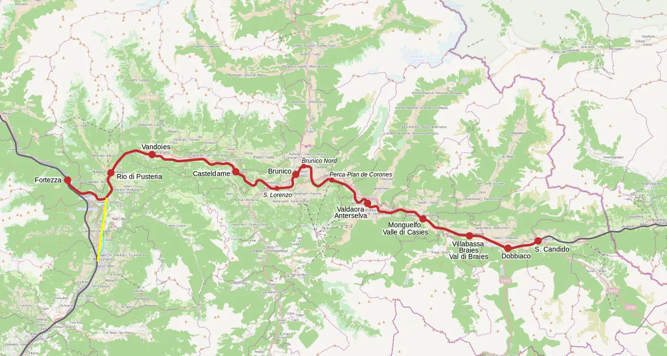 Treni, Pusteria e Bolzano più vicini con la variante