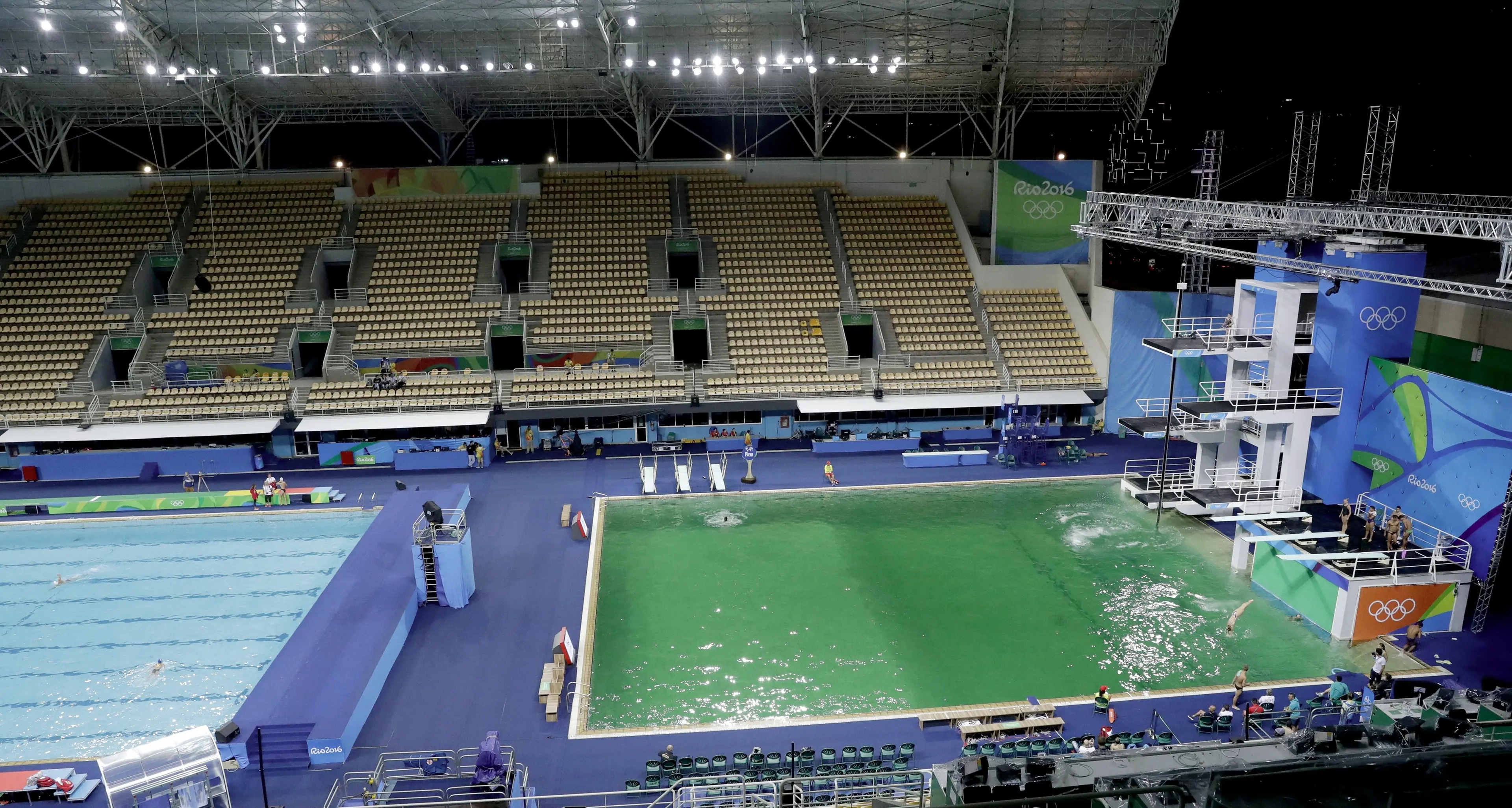 Piscine verdi di Rio Spiegato il mistero