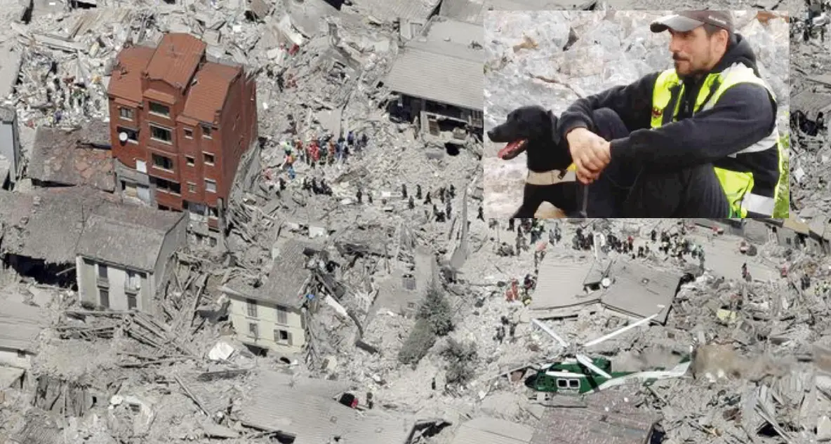 Il racconto del soccorritore trentino Alessandro Dalvit Senza sosta tra le macerie con il fedele Muttley