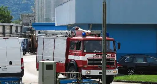 Aquafil, principio d'incendio. Danni per 10 mila euro