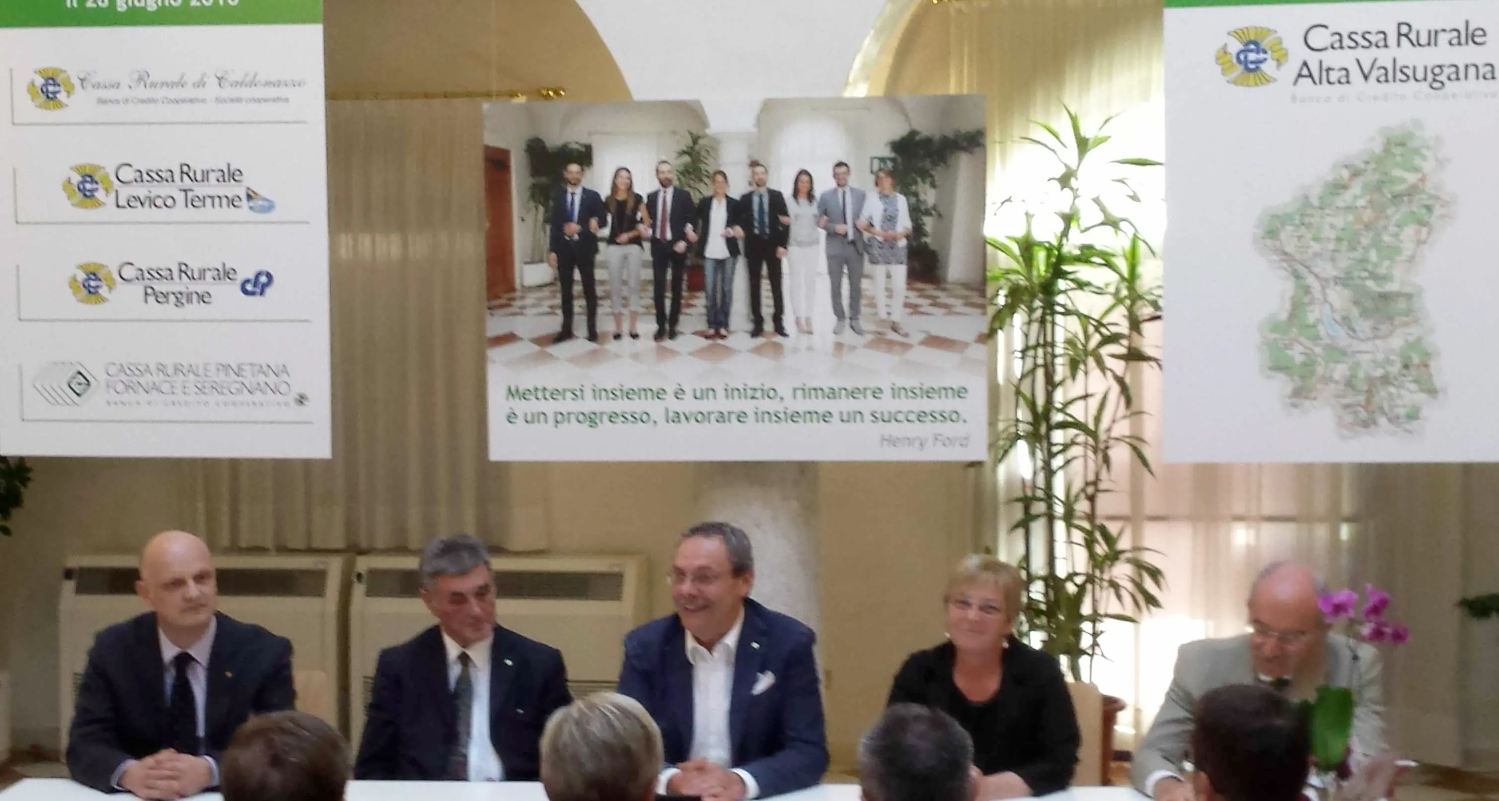 Alta Valsugana, è nata ieri la super Cassa Rurale