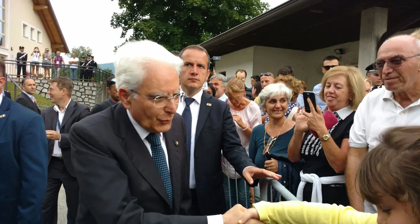 Mattarella a Pieve Tesino per ricordare De Gasperi