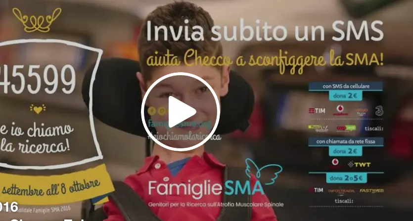 Il video di Zalone per la ricerca sull'atrofia muscolare spinale