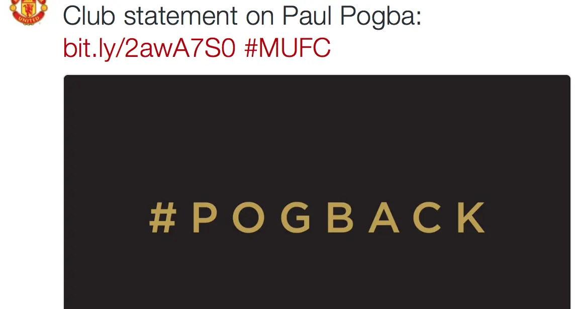 Il Manchester United ufficializza il ritorno del francese Paul Pogba