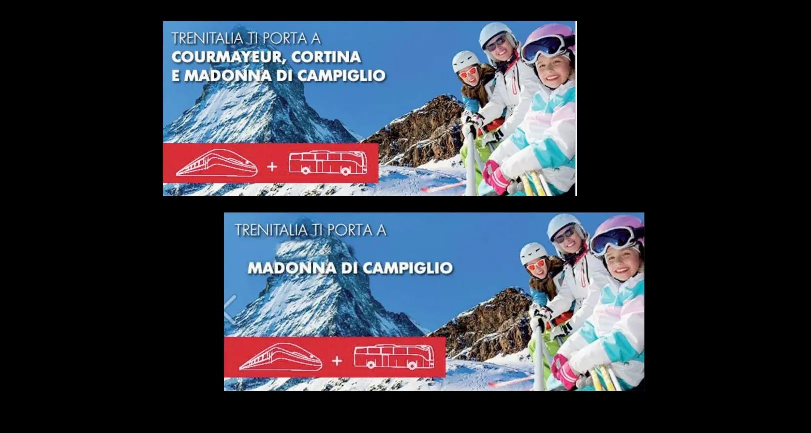 Pubblicità di Campiglio ma dietro è il Cervino Post delle Funivie scatena l'ironia sul Web