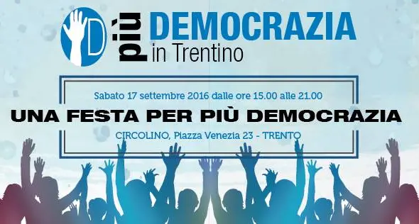 A Trento fino a questa sera la Festa per più democrazia
