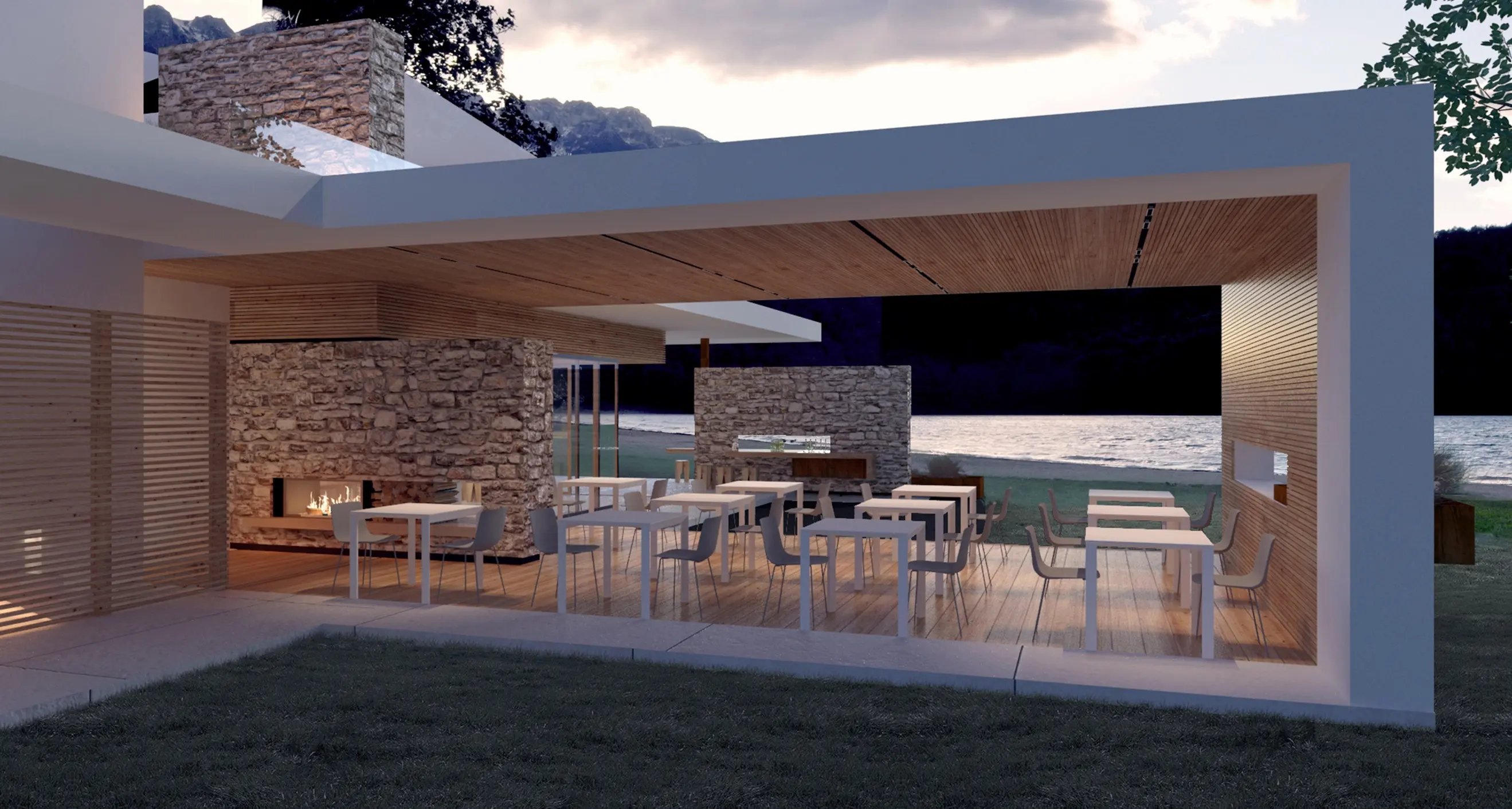 Il nuovo bar sul lago di Levico sarà tutto in legno e a impatto zero