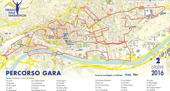 La Trento Half Marathon abbraccerà tutta la città