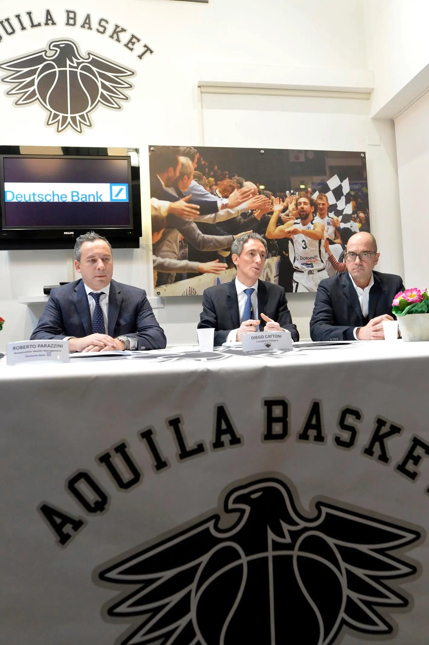 Deutsche Bank entra nel pool di sponsor dell'Aquila Una Top azienda che sostiene il progetto del basket