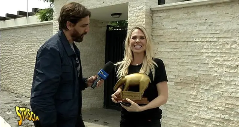 Dopo la doppietta, Tapiro d'Oro a Totti e Blasi Ilary: «Francesco forte perché lo alleno io»