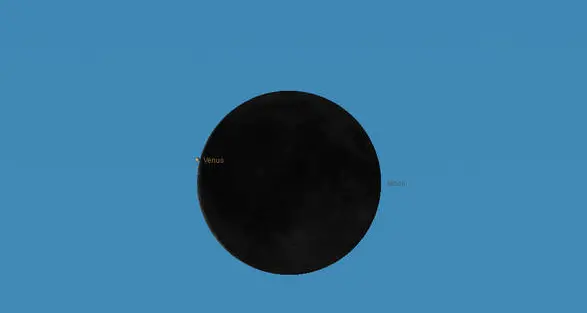 La Luna e Venere danno spettacolo