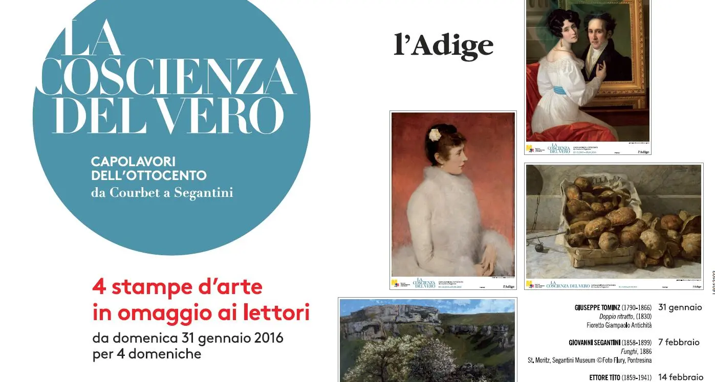 Un capolavoro dell'Ottocento in regalo domenica con l'Adige