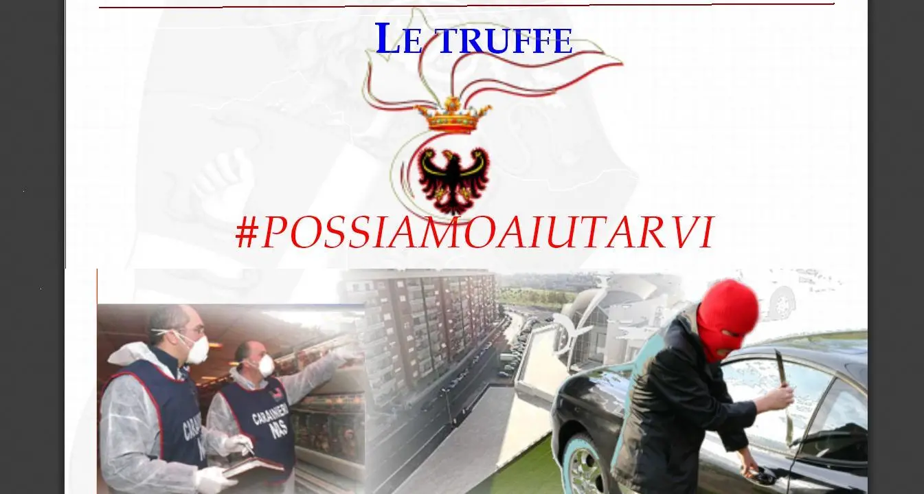 Allarme truffatori in Trentino I carabinieri: difendetevi così