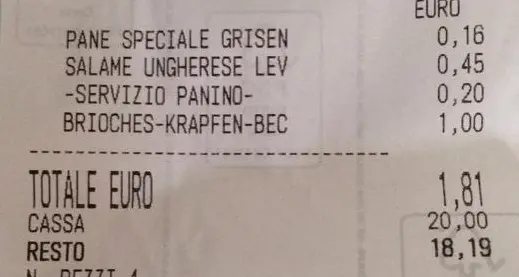 «Vergognoso pagare la farcitura di un panino»
