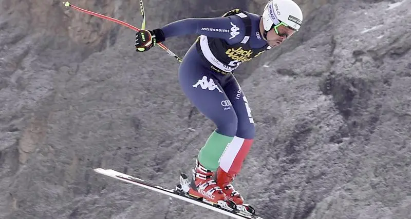 Peter Fill all'attacco del superG sulla Saslong in val Gardena