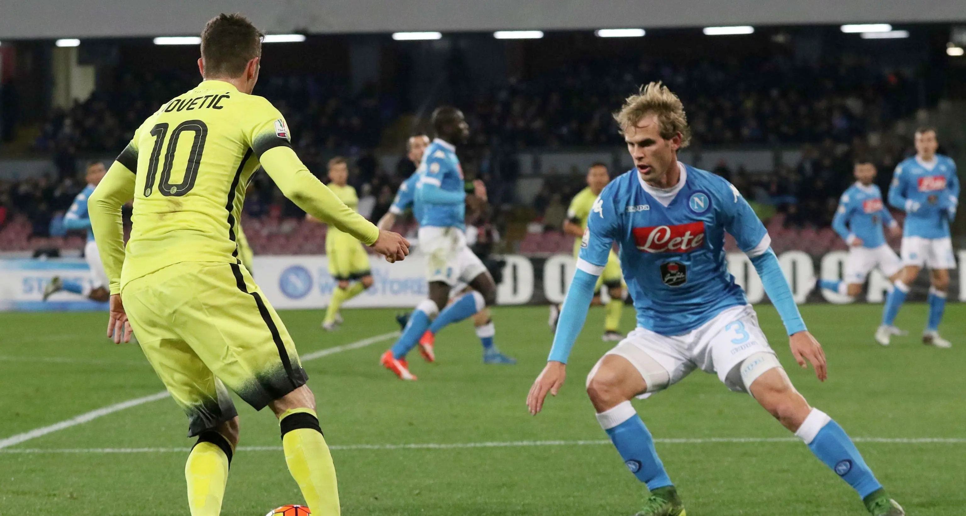 Coppa Italia, a segno Jovetic e Ljajic L'Inter elimina il Napoli al San Paolo